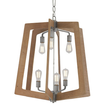 Lofty Six Light Chandelier in Steel (137|268F06SLW)