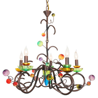 Brazilian Nights Five Light Chandelier in Copper Black (247|800350)