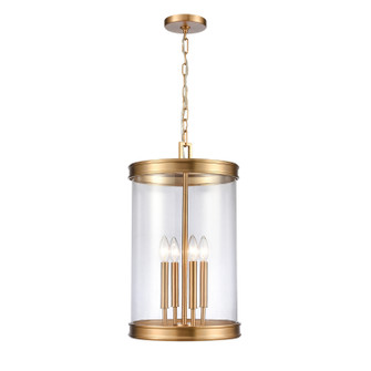 Mendoza Four Light Pendant in Brushed Gold (45|69756/4)
