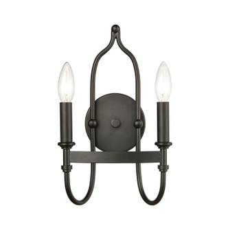 Wickshire Two Light Wall Sconce in Matte Black (45|46381/2)