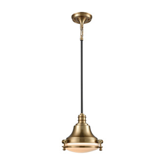 Riley One Light Mini Pendant in Satin Brass (45|16072/1)