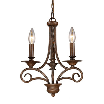 Gloucester Three Light Chandelier in Weathered Bronze (45|15041/3)