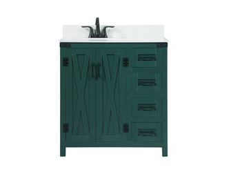 Grant Single Bathroom Vanity in green (173|VF90232MGN-BS)