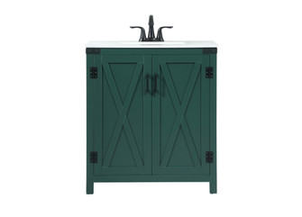 Grant Single Bathroom Vanity in green (173|VF90230MGN)