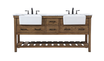 Clement Double Bathroom Vanity in driftwood (173|VF60172DDW)