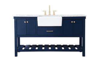 Clement Single Bathroom Vanity in blue (173|VF60160BL)