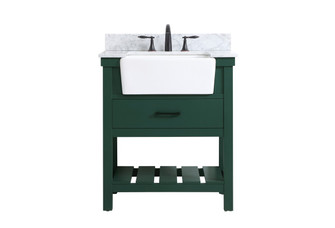 Clement Single Bathroom Vanity in green (173|VF60130GN-BS)