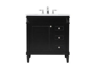 Bennett Single Bathroom Vanity in black (173|VF31832BK)