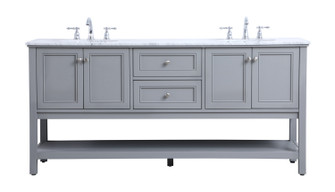 Metropolis Double Sink Bathroom Vanity Set in Grey (173|VF27072GR)