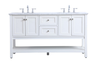Metropolis Double Sink Bathroom Vanity Set in White (173|VF27060WH)