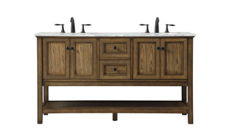 Metropolis Double Bathroom Vanity in driftwood (173|VF27060DDW)