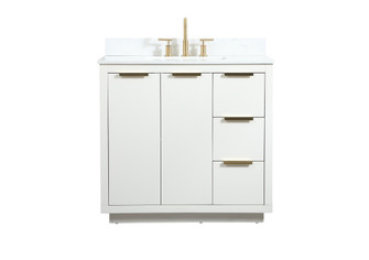 Blake Vanity Sink Set in white (173|VF19436WH-BS)