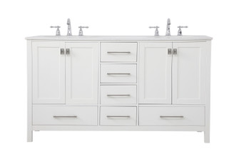 Irene Double Bathroom Vanity in White (173|VF18860DWH)