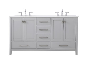 Irene Double Bathroom Vanity in Gray (173|VF18860DGR)