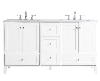 sommerville Double Bathroom Vanity in White (173|VF18060DWH)