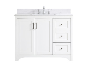 Moore Bathroom Vanity Set in White (173|VF17042WH-BS)
