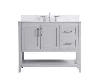 Aubrey Bathroom Vanity Set in Grey (173|VF16042GR-BS)