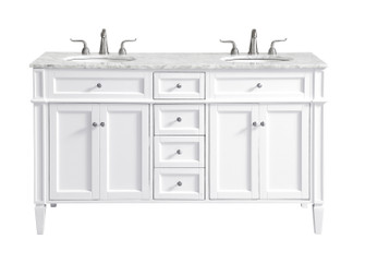 Park Avenue Double Bathroom Vanity Set in white (173|VF12560DWH)