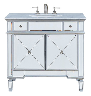 Camille Single Bathroom Vanity in Clear (173|VF-1101)
