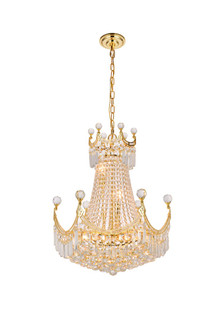 Corona Nine Light Chandelier in Gold (173|V8949D20G/RC)