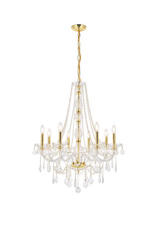 Verona Eight Light Chandelier in Gold (173|V7858D28G/RC)