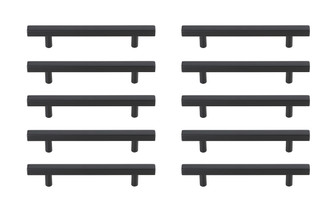 Dior Bar Pull Multipack (set of 10) in Matte Black (173|PL402-5-MB-10PK)