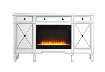Contempo Credenza with Fireplace in Antique White (173|MF61060AW-F2)