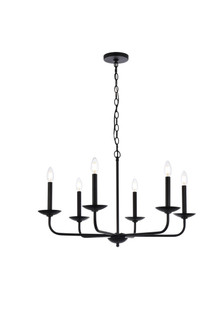 Cohen Six Light Pendant in black (173|LD812D30BK)