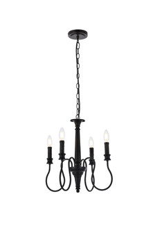 Flynx Four Light Pendant in Black (173|LD7043D17BK)