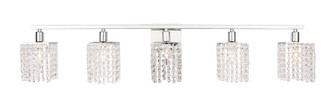 Phineas Five Light Wall Sconce in Chrome and Clear Crystals (173|LD7015C)