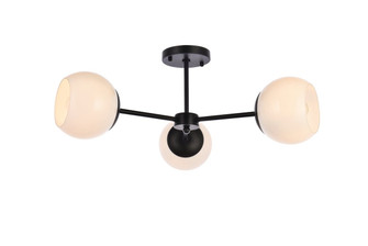 Briggs Three Light Flush Mount in black (173|LD649F26BK)