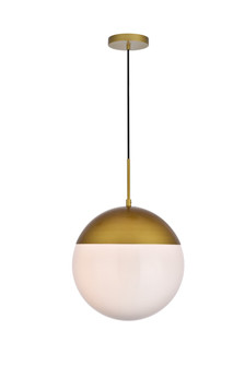 Eclipse One Light Pendant in Brass and frosted white (173|LD6048BR)