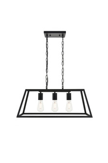 Resolute Three Light Pendant in black (173|LD4061D25BK)
