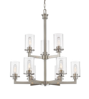 Savannah Nine Light Chandelier in Brushed Nickel (224|462-9BN)