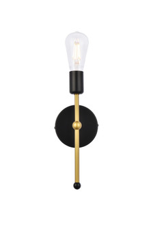 Keely One Light Wall Sconce in Black and Brass (173|LD2356BKR)