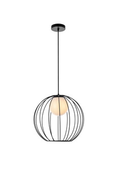 Wetzel One Light Pendant in Black and White (173|LD2345BK)