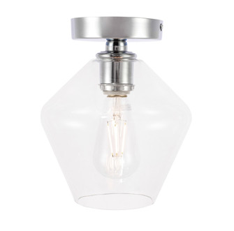 Gene One Light Flush Mount in Chrome and Clear glass (173|LD2254C)
