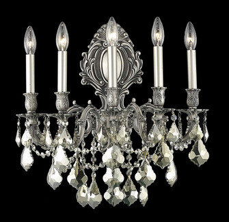 Monarch Five Light Wall Sconce in Pewter (173|9605W21PW-GT/RC)