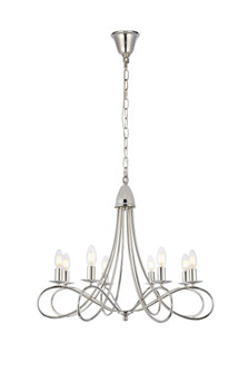 Lyndon Eight Light Pendant in Polished Nickel (173|1452D28PN)