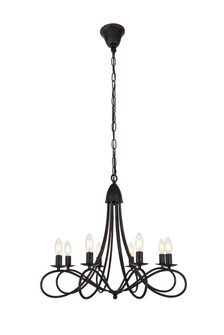 Lyndon Eight Light Pendant in Dark Bronze (173|1452D28DB)