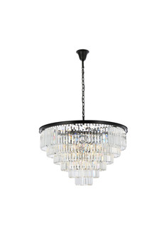 Sydney 33 Light Chandelier in Matte Black (173|1231D44MB/RC)