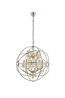 Geneva Six Light Chandelier in Polished nickel (173|1130D25PN-GT/RC)