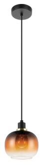 Oilella One Light Mini Pendant in Structured Black (217|99614A)