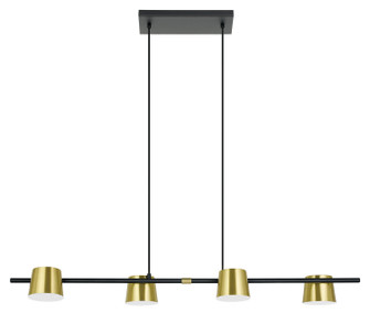 Altamira LED Linear Pendant in Structured Black & Brass (217|39985A)