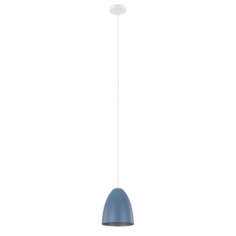 Sarabia-P One Light Pendant in Pastel Dark Blue, Silver (217|204084A)