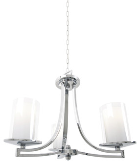 Essex Three Light Semi-Flush Mount in Chrome With Half Opal Glass (214|DVP9023CH-OP)