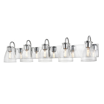 Emma Five Light Vanity in Chrome With Clear Glass (214|DVP47055CH-CL)