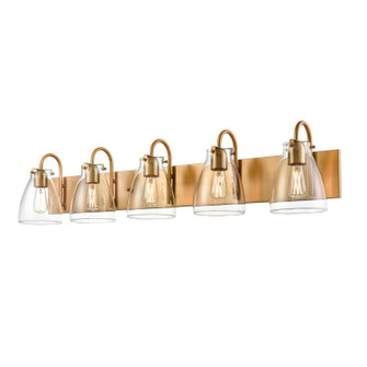 Emma Five Light Vanity in Brass With Clear Glass (214|DVP47055BR-CL)
