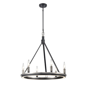 Aletheia Hybrid Cct Six Light Chandelier in Satin Nickel And Graphite (214|DVP46326SN+GR-CCT)