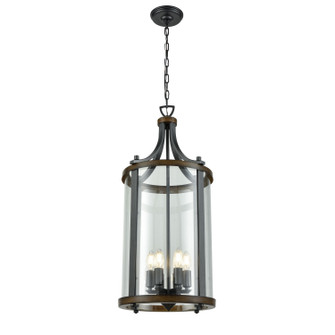 Niagara Six Light Foyer Pendant in Graphite And Ironwood On Metal (214|DVP4411GR/IW)